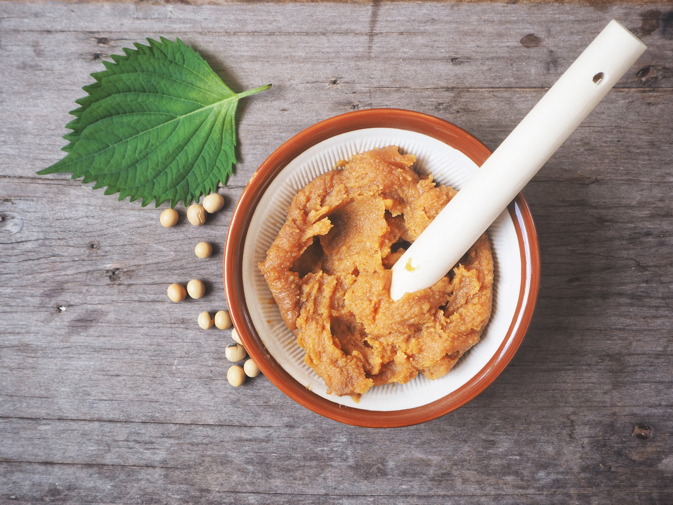 Miso paste with oba leaf